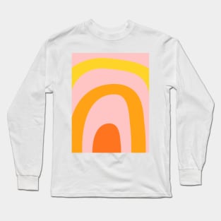 Boho abstract sunshine rainbow pattern Long Sleeve T-Shirt